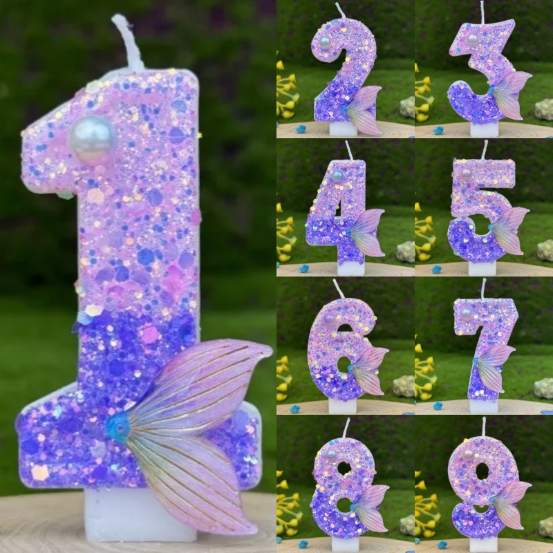 Paraffin Wax - Glitter Purple Gradient Mermaid Tail Number