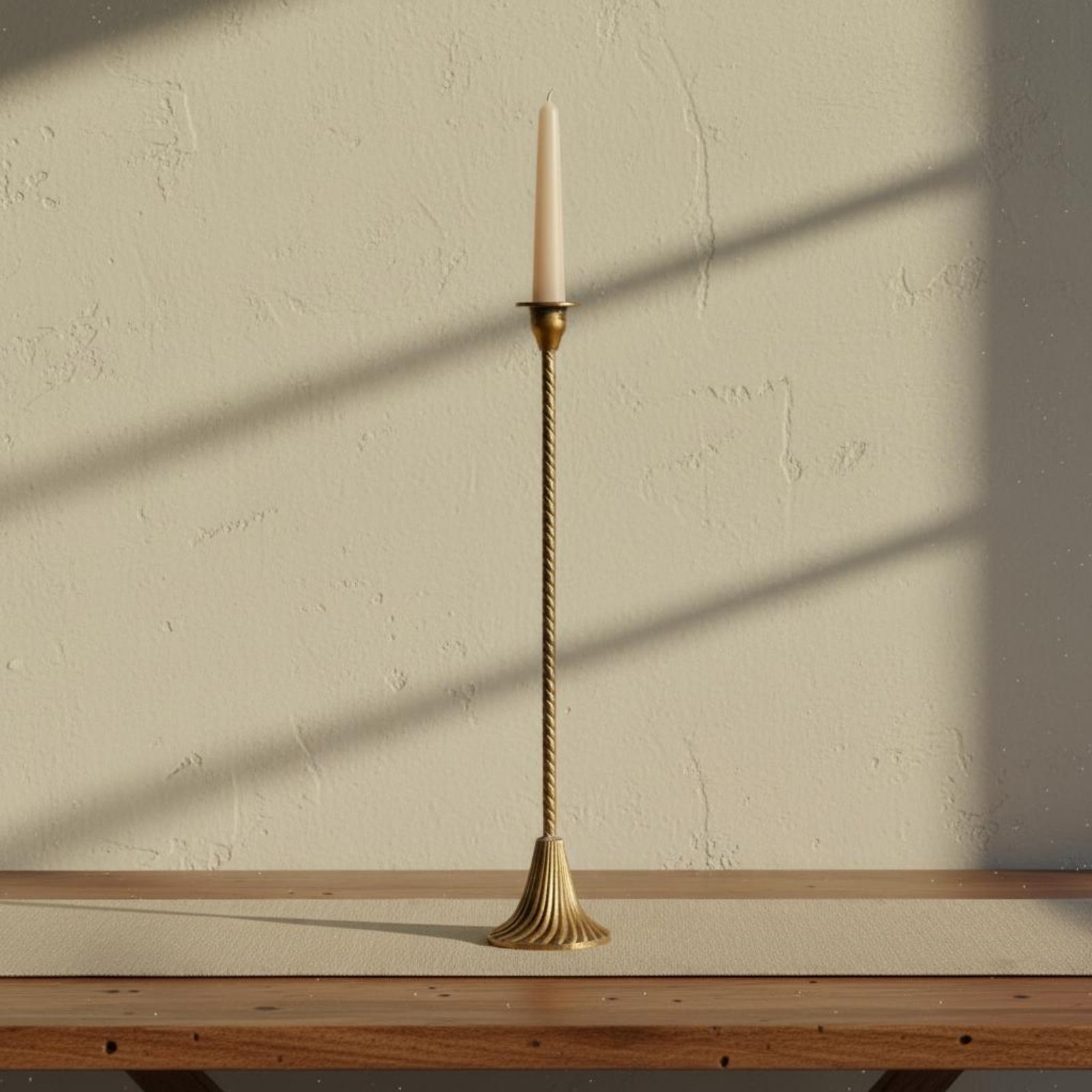 Paraffin Wax - Twisted Gold Candle Holder Stable Base