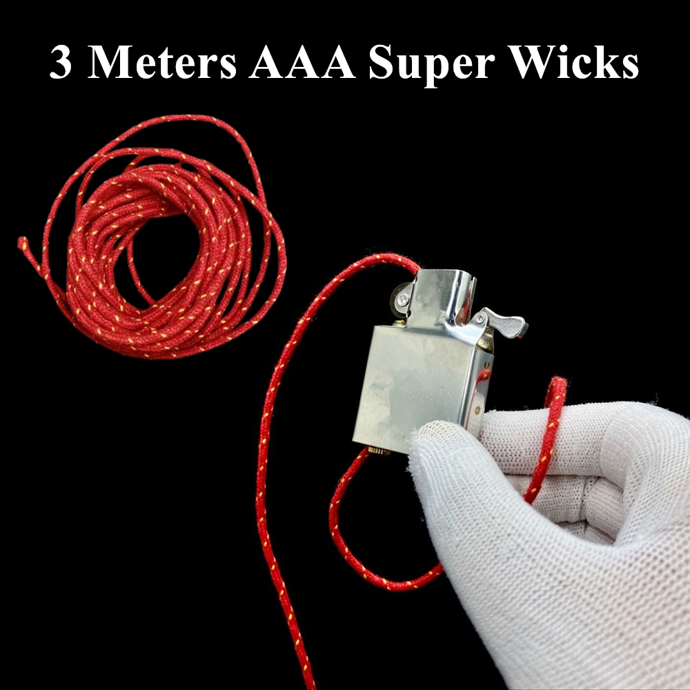 Candle Lighter - Red/Yellow Knit Pure Cotton Wicks For