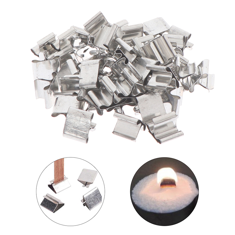 Candle Wick - 50pcs Wood Candle Wicks Base Clip