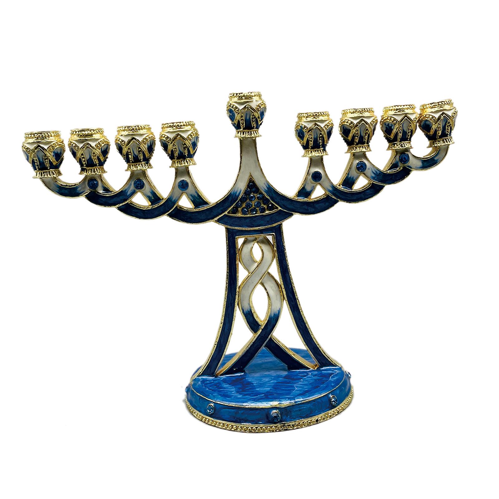 Enameled Menorah Candle Holder - Paraffin Wax 评论和价格