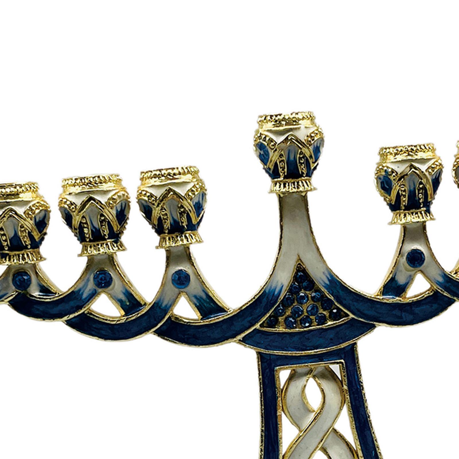 Enameled Menorah Candle Holder - Paraffin Wax 评论和价格