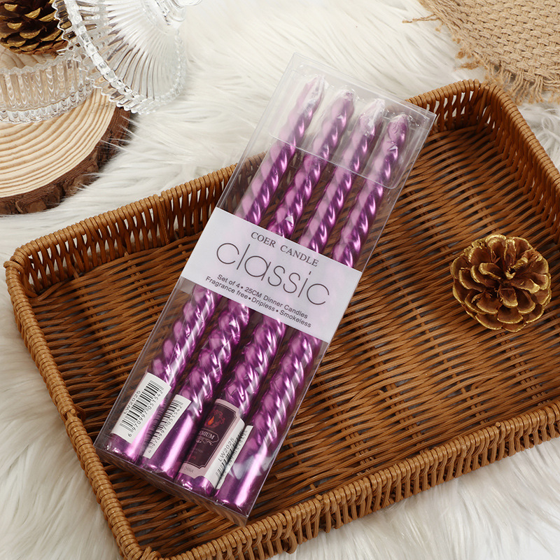 4pcs European-style Long-pole  - Silk Candle 评论和价格