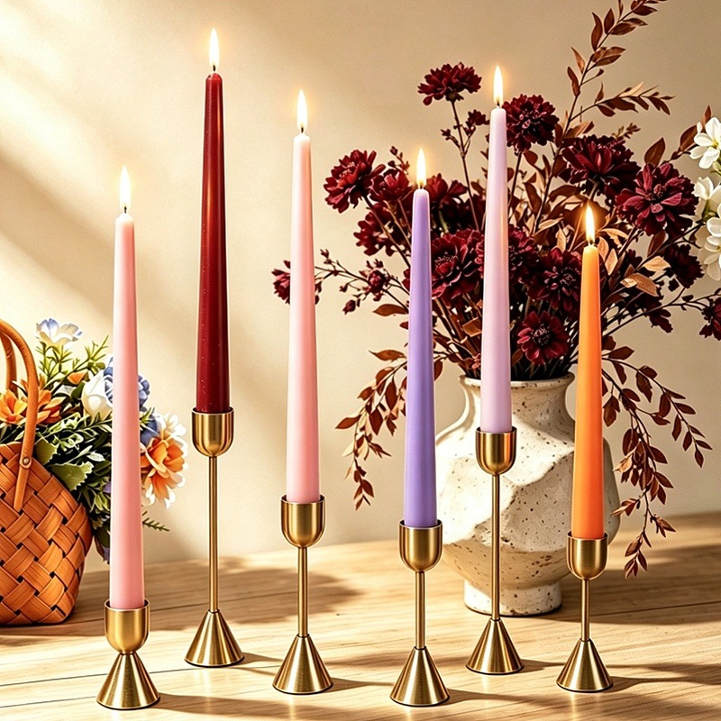 Burgundy Taper Candles, Long S - Soy Wax 评论和价格