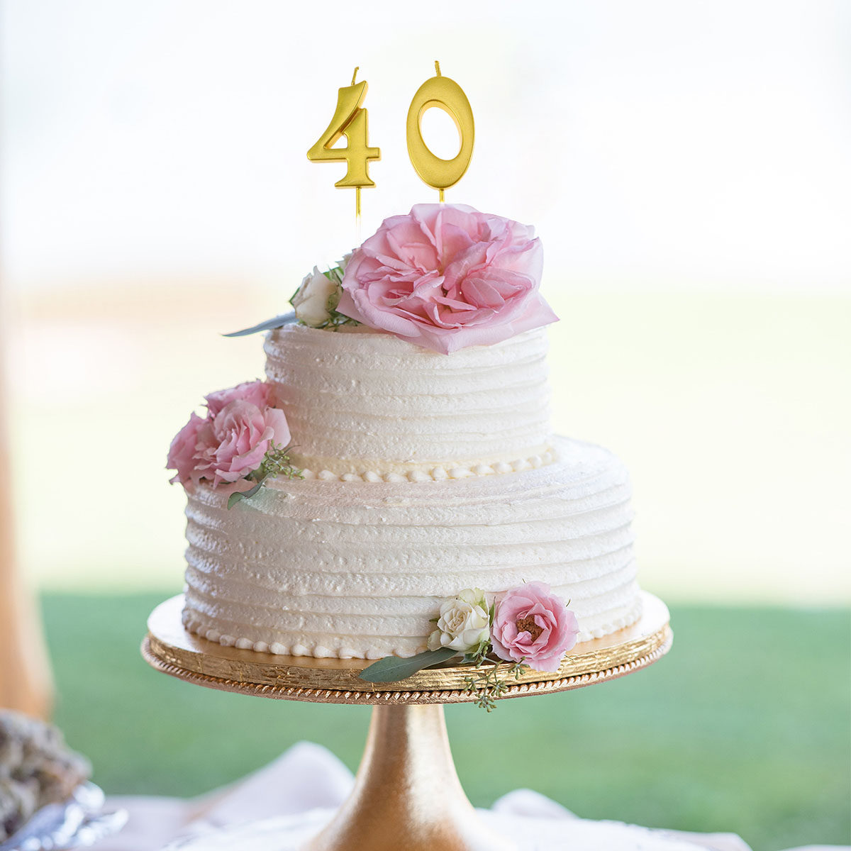 2Pcs Golden Number 40 Birthday - Paraffin Wax 评论和价格