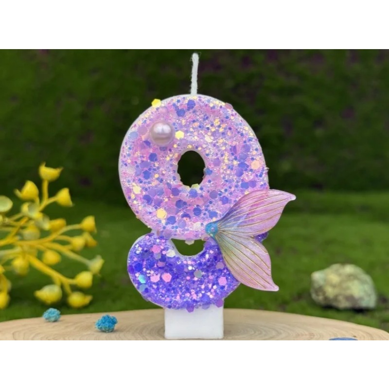 Glitter Purple Gradient Mermai - Paraffin Wax 评论和价格