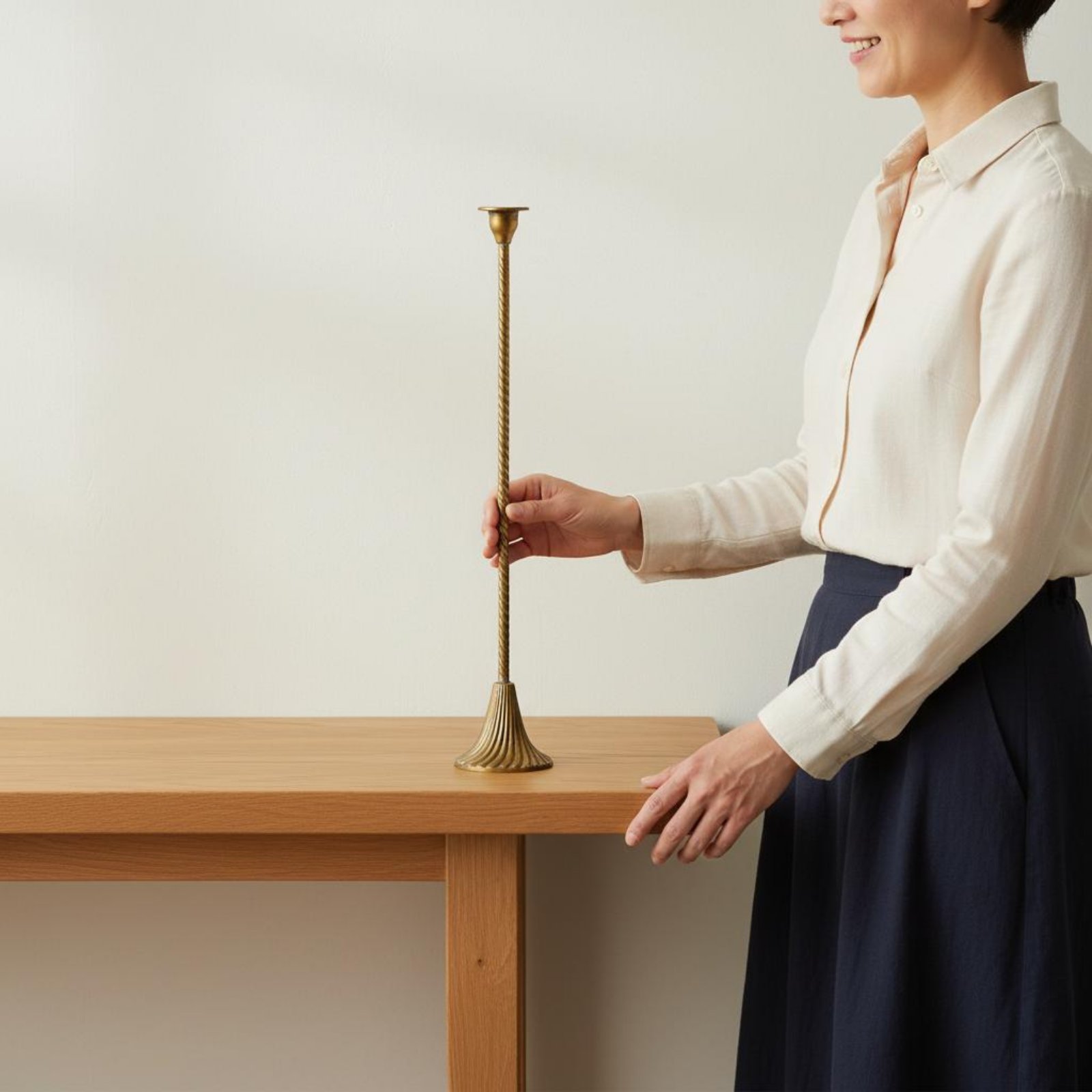 Twisted Gold Candle Holder Sta - Paraffin Wax 评论和价格