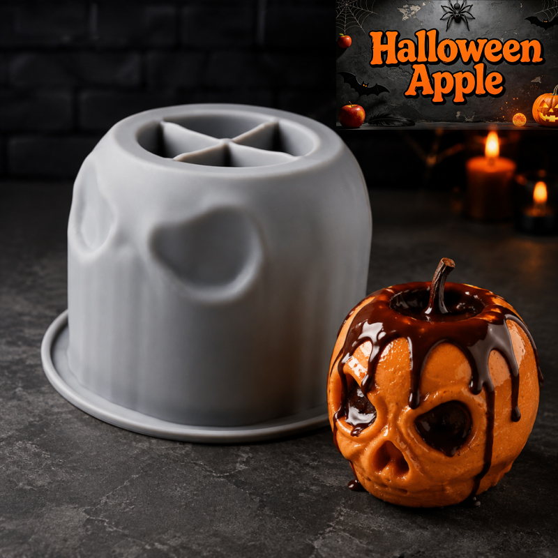 Halloween skull apple silicone - Candle Containers 评论和价格