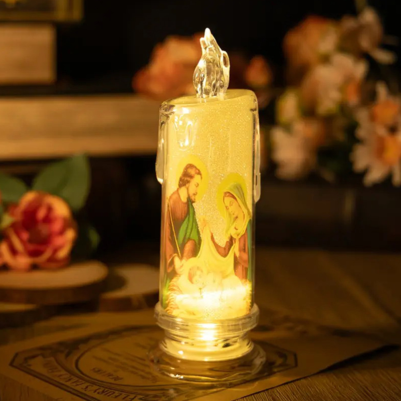 Jesus Virgin Christ LED Candle - Silk Candle 评论和价格