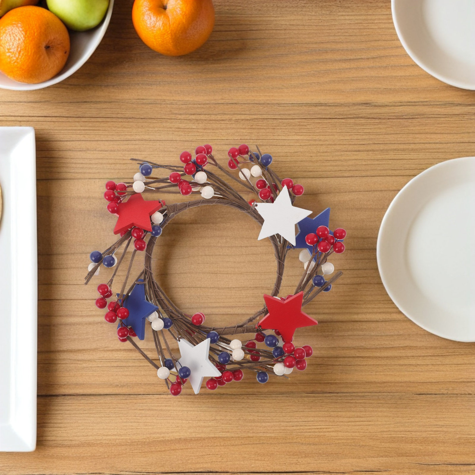 Table Centerpiece Wreath 4TH P - Paraffin Wax 评论和价格