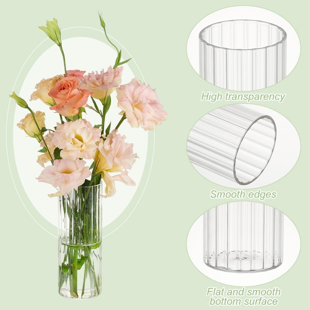 4 Size Glass Cylinder Vases 3. - Candle Containers 评论和价格