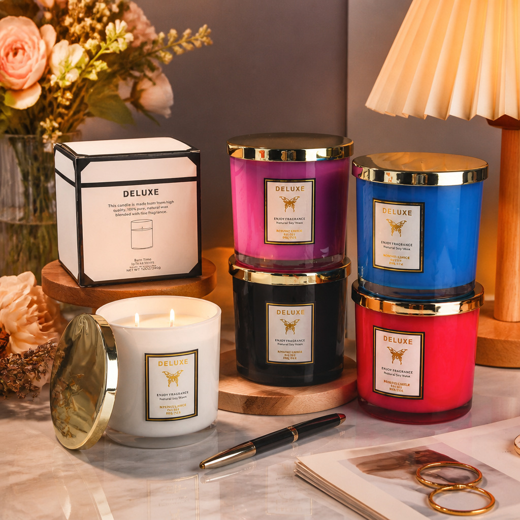 400G gold cover glass scented  - Soy Wax 评论和价格
