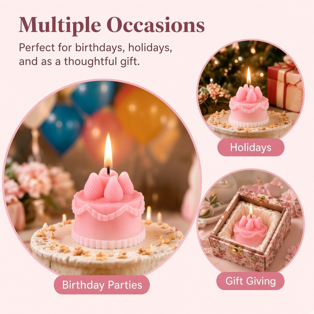 1Pc Cake-Shaped Scented Candle - Soy Wax 评论和价格