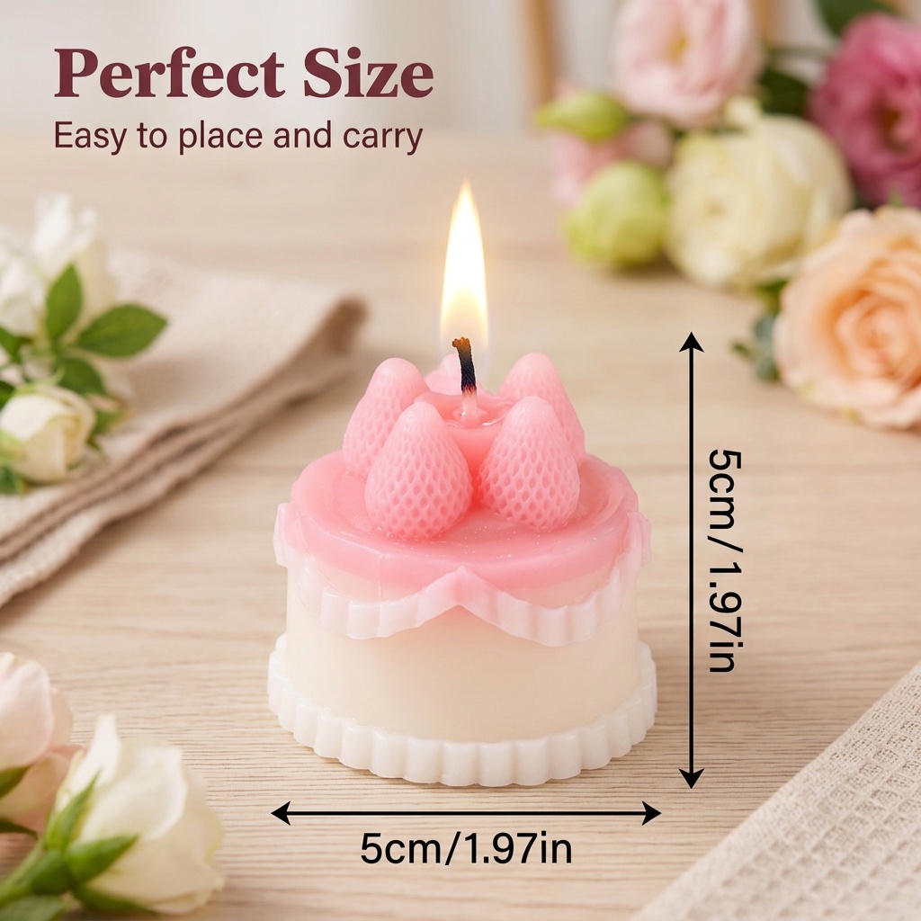 1Pc Cake-Shaped Scented Candle - Soy Wax 评论和价格