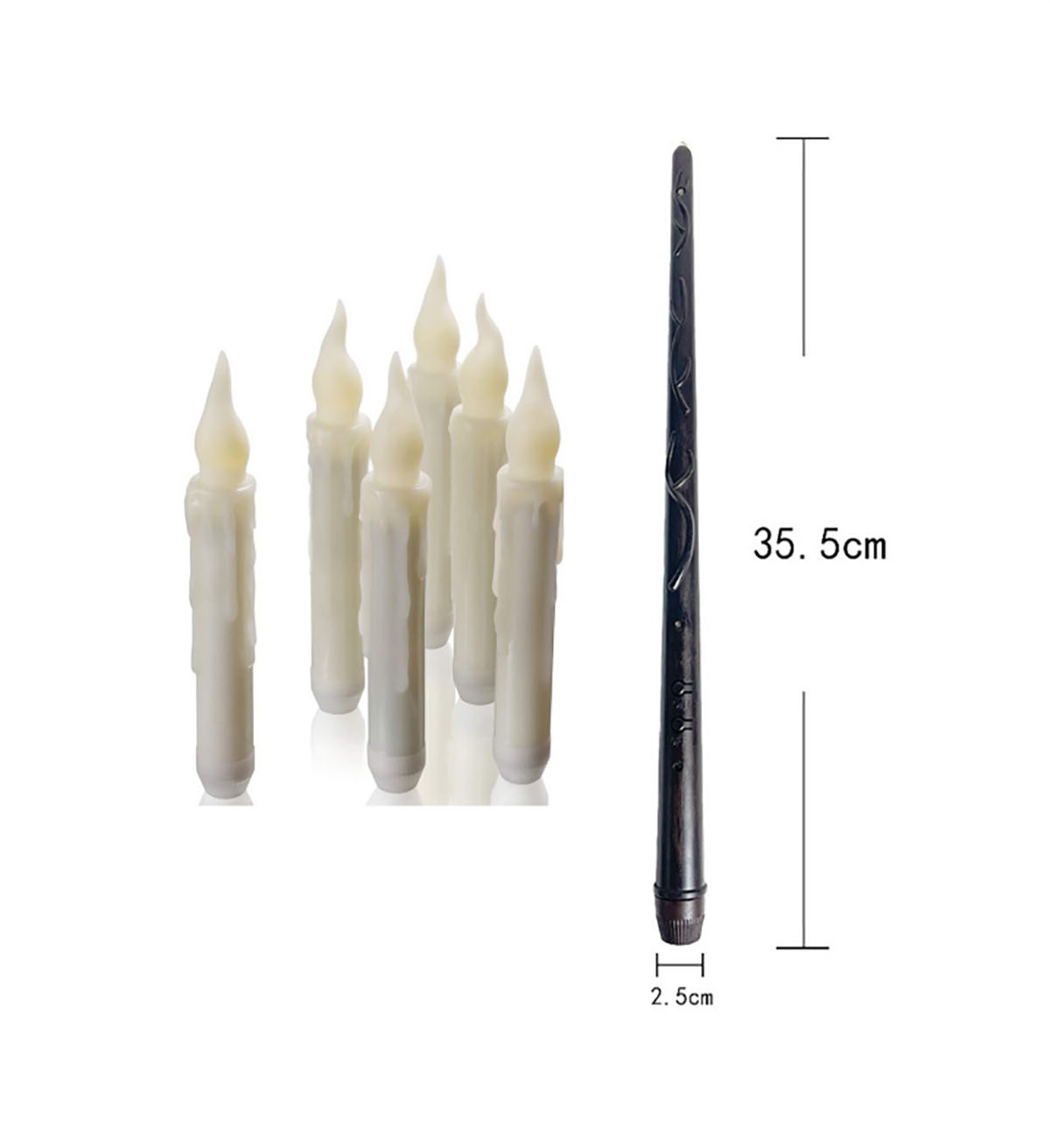 Flameless Ivory Taper Candles  - Candle Wick 评论和价格
