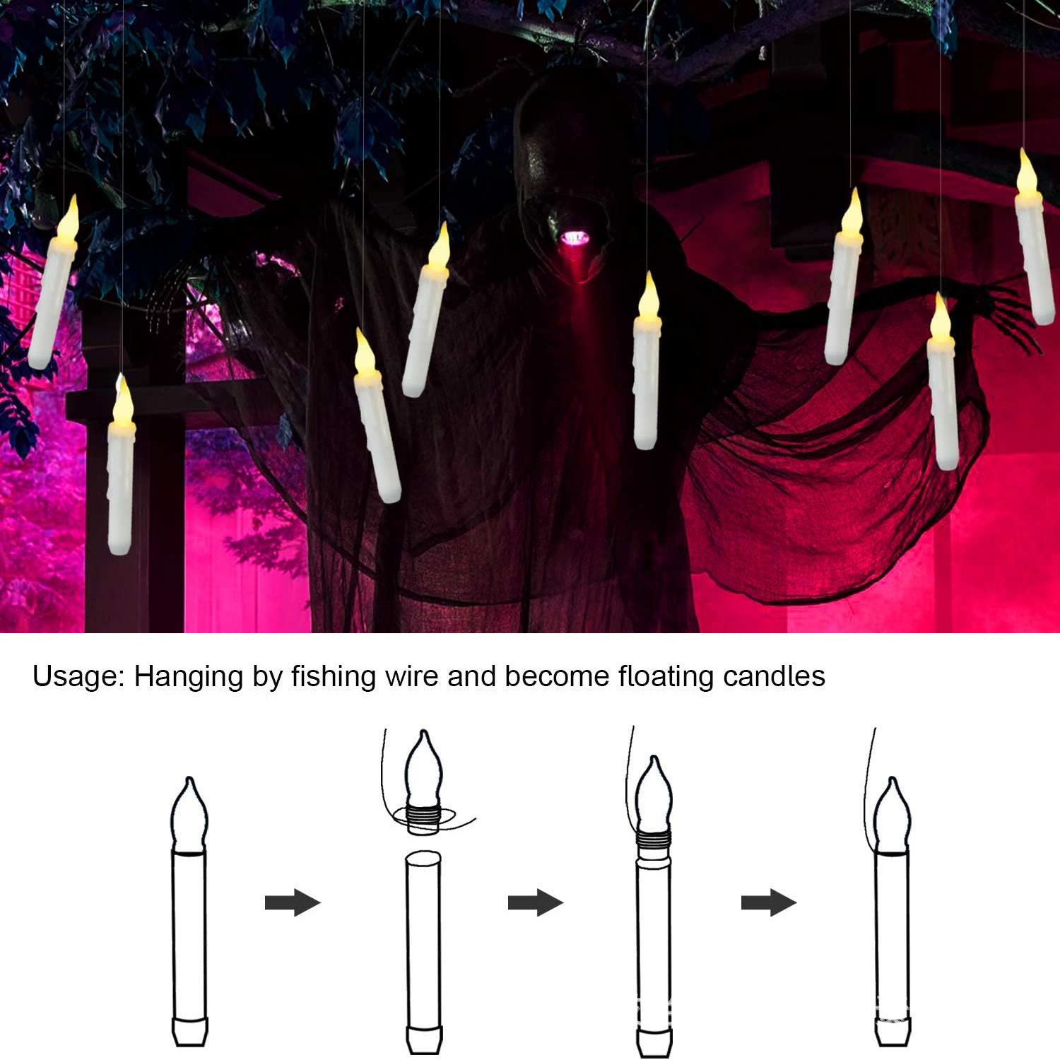 Flameless Ivory Taper Candles  - Candle Wick 评论和价格