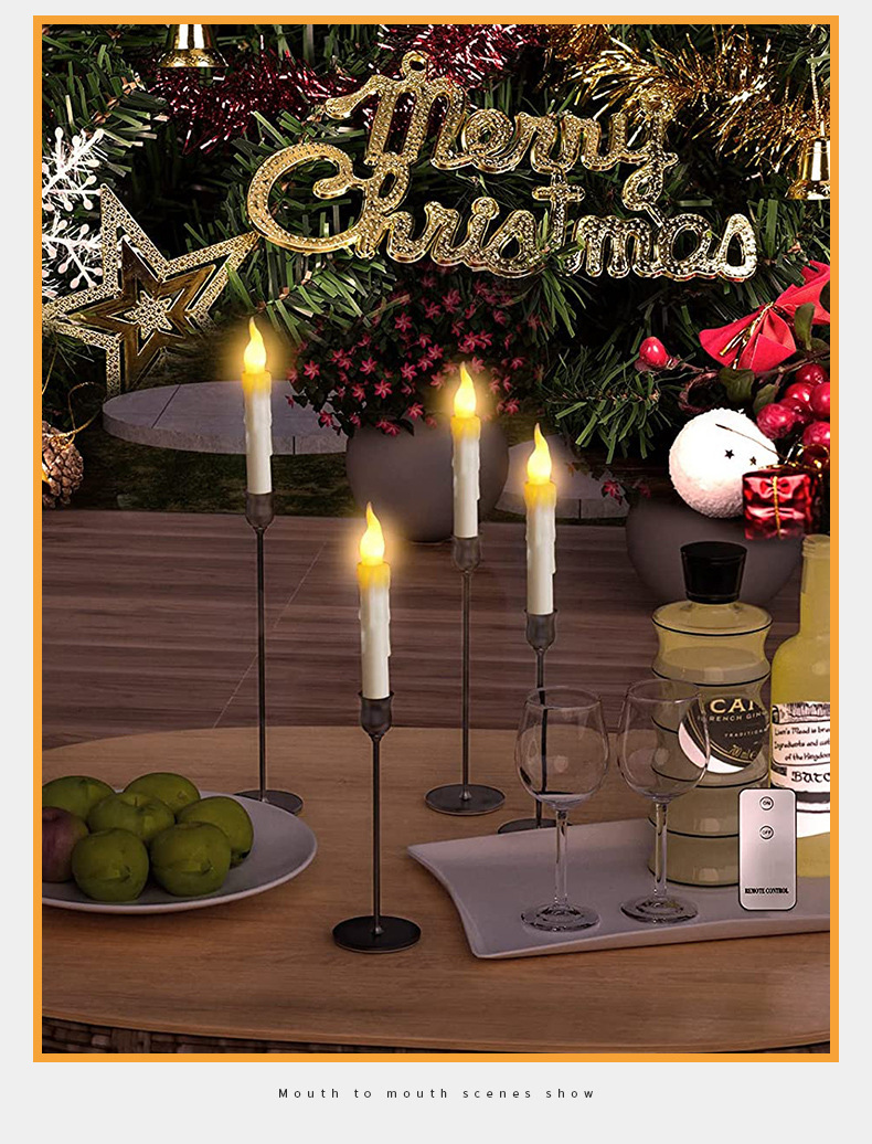 Flameless Ivory Taper Candles  - Candle Wick 评论和价格