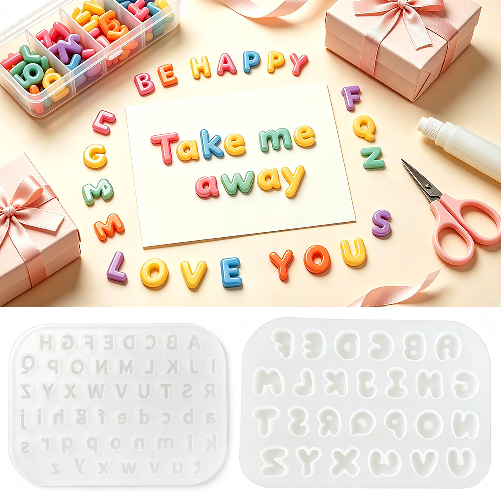 2Pcs Mini Letter Silicone Mold - Candle Making Kit 评论和价格