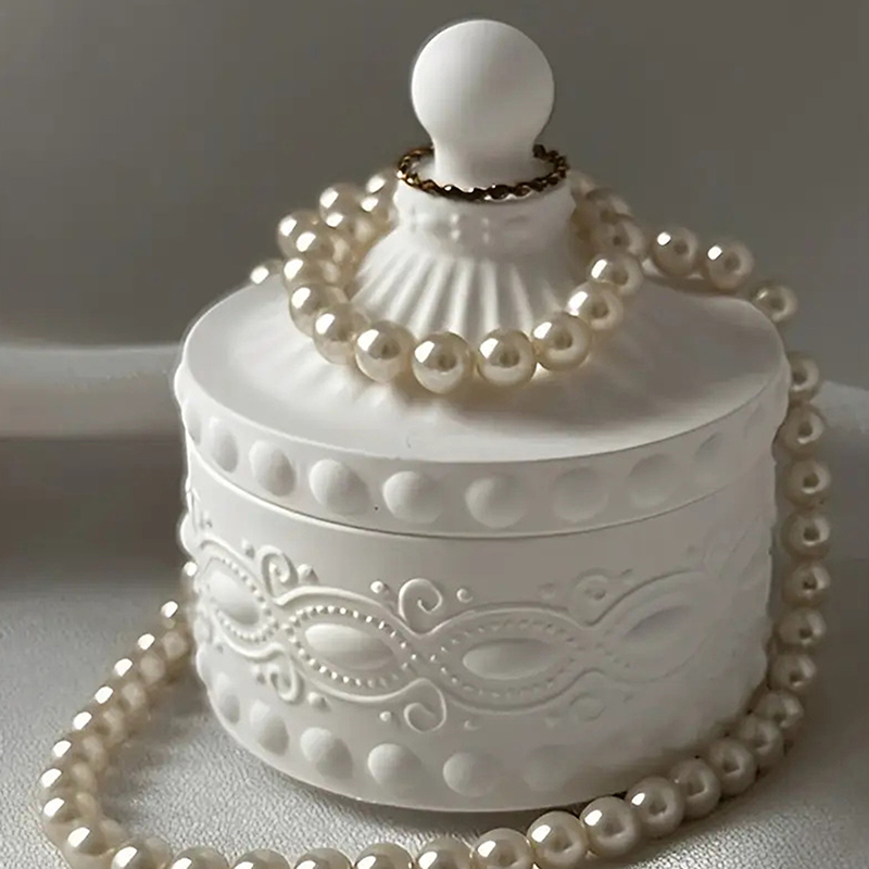 1set Striped Candle Jar Silico - Candle Containers 评论和价格