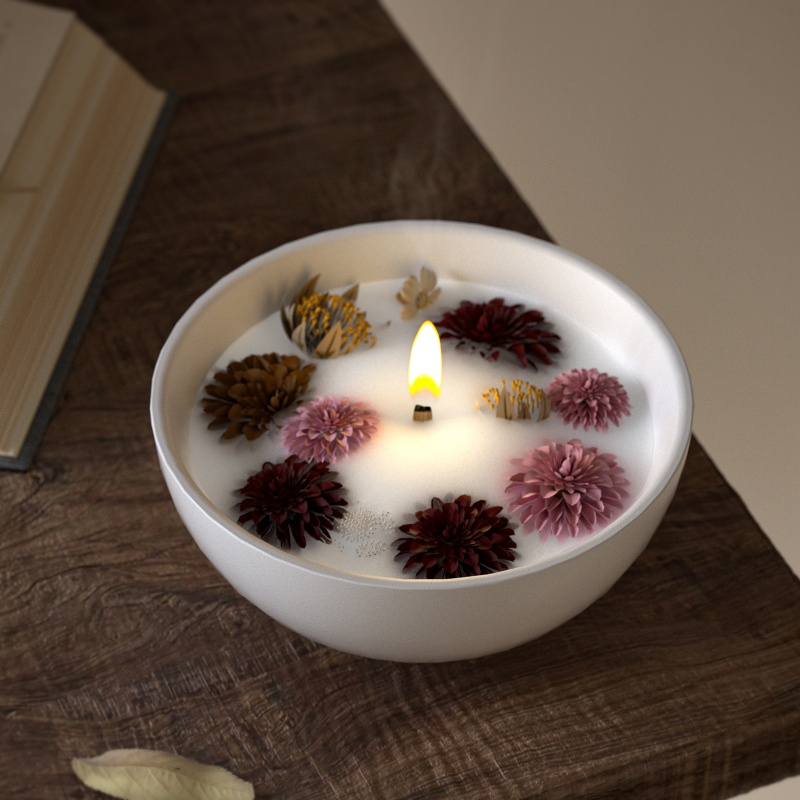 Round Candle Bowl Concrete Sil - Candle Containers 评论和价格