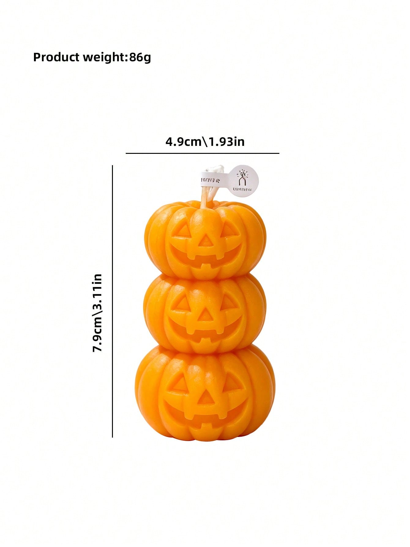 1pc Halloween 3-Layer Pumpkin  - Candle Fragrance 评论和价格