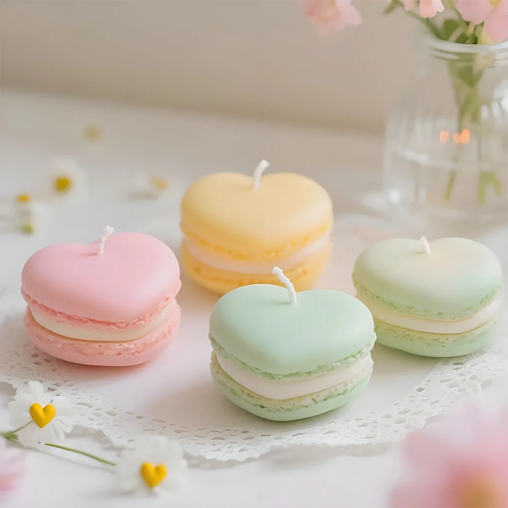 1/5pcs Realistic Macaron-shape - Soy Wax 评论和价格